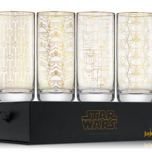 JoyJolt Star Wars Deco Collection Tall Drinking Glasses Set of 4- New In Box